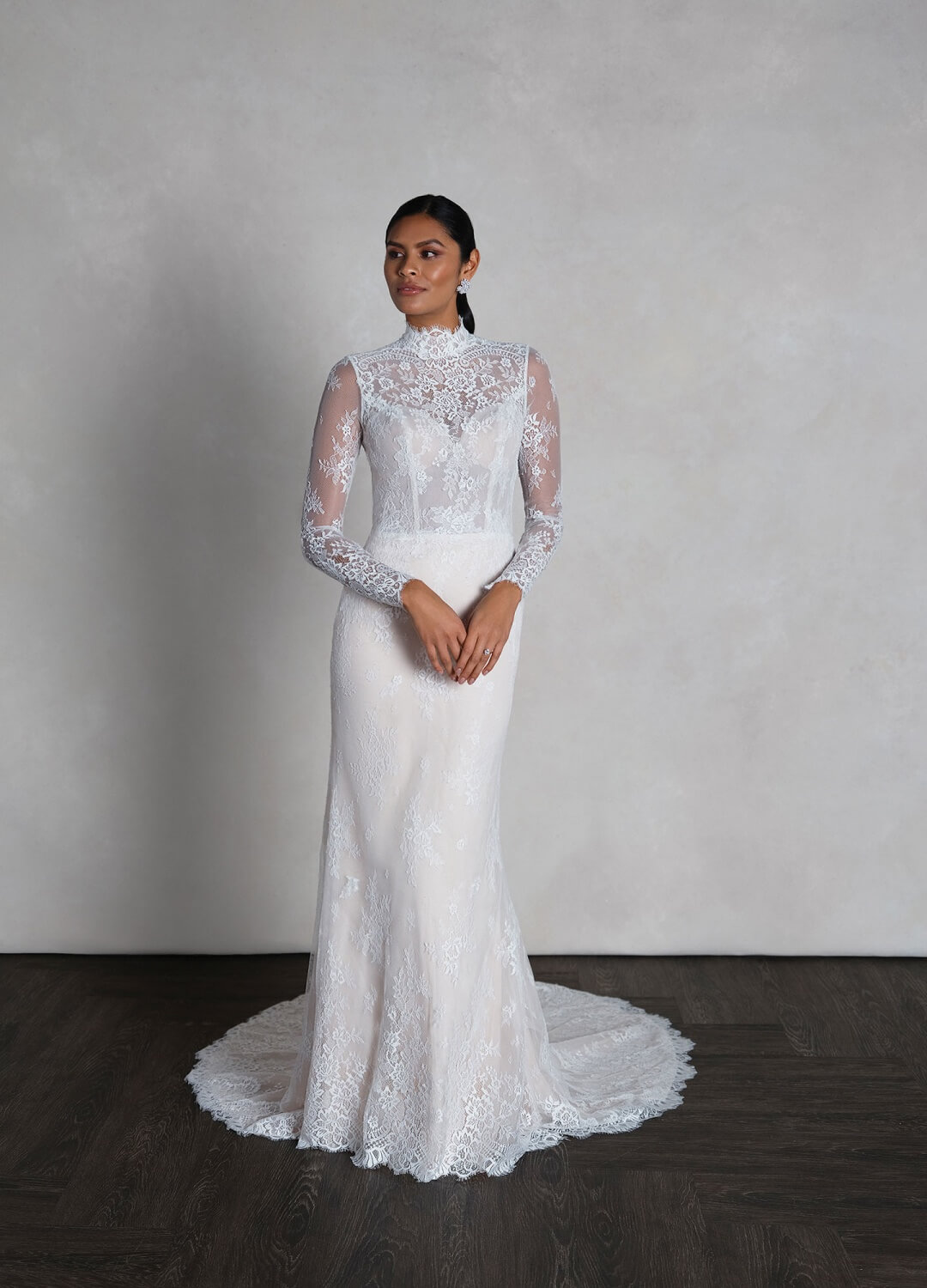 Boss Hochzeitshaus JustinAlexander 55141 FintFlare Brautkleider Hochgeschlossen (2)