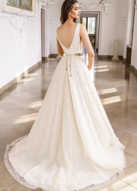 Boss Hochzeithaus Winsen Luhe Brautkleider Bremen Hamburg Lüneburg Hannover Stade Lübeck Buxtehude MsModa Glitzer Brautkleider Elise Niedersachsen (3)