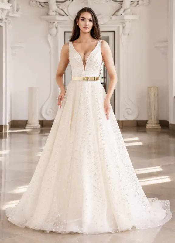 Boss Hochzeithaus Winsen Luhe Brautkleider Bremen Hamburg Lüneburg Hannover Stade Lübeck Buxtehude MsModa Glitzer Brautkleider Elise Niedersachsen (4)