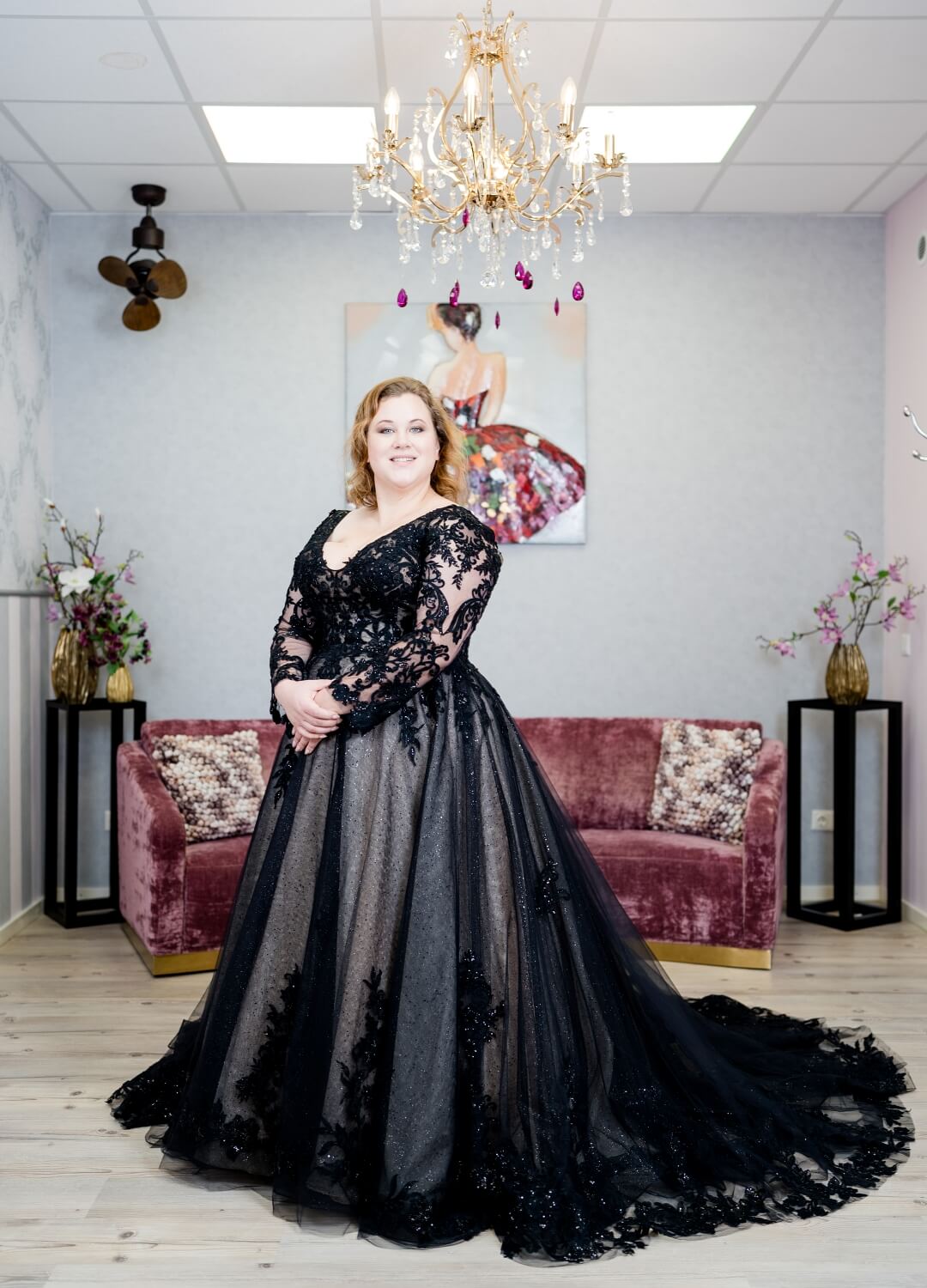 Boss Hochzeithaus Winsen Luhe Brautkleider Bremen Hamburg Lüneburg Hannover Stade Lübeck Buxtehude moderne Brautkleider Niedersachsen schwarzes Brautkleid (2)