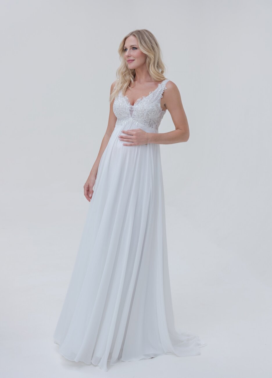 Bosshochzeitshaus Winsen Brautmode Bremen Hamburg Lüneburg Maschen Stade Buxtehude Stelle Niedersachsen MamiLove BS518 Umstandbrautkleid (3) p