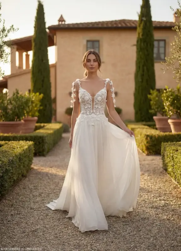 Brautkleider Boss Hochzeitshaus moderne günstige Brautkleider in Hamburg Stade Lüneburg Harburg Buxtehude Amera Vera B2756 (1)