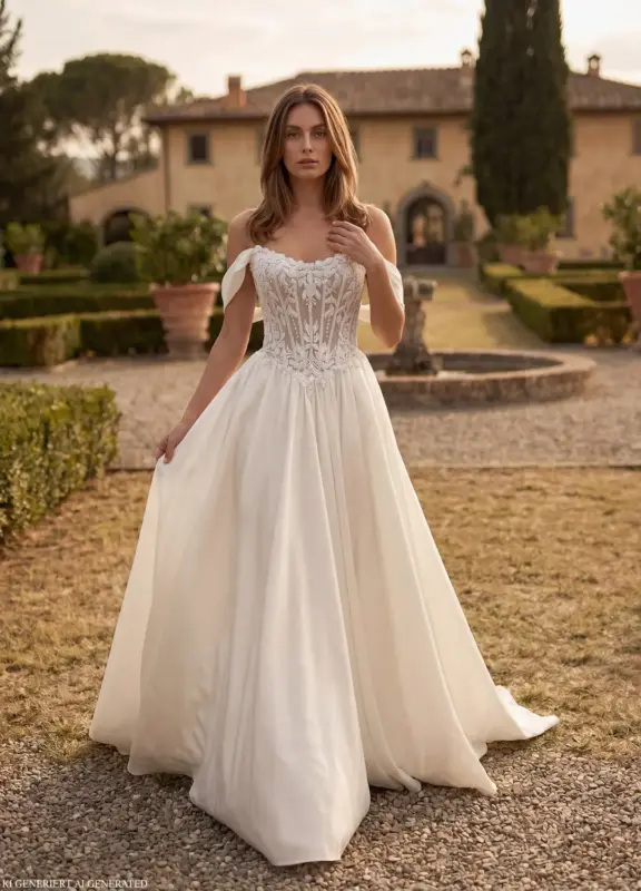 Brautkleider Boss Hochzeitshaus moderne günstige Brautkleider in Hamburg Stade Lüneburg Harburg Buxtehude Amera Vera B2765 (1)
