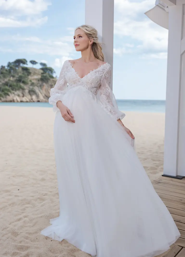 Modeca DesignerBosshochzeitshaus Winsen Brautmode Bremen Hamburg Lüneburg Maschen Stade Buxtehude Stelle Niedersachsen MamiLove BS511 Umstandsbrautkleid (1)