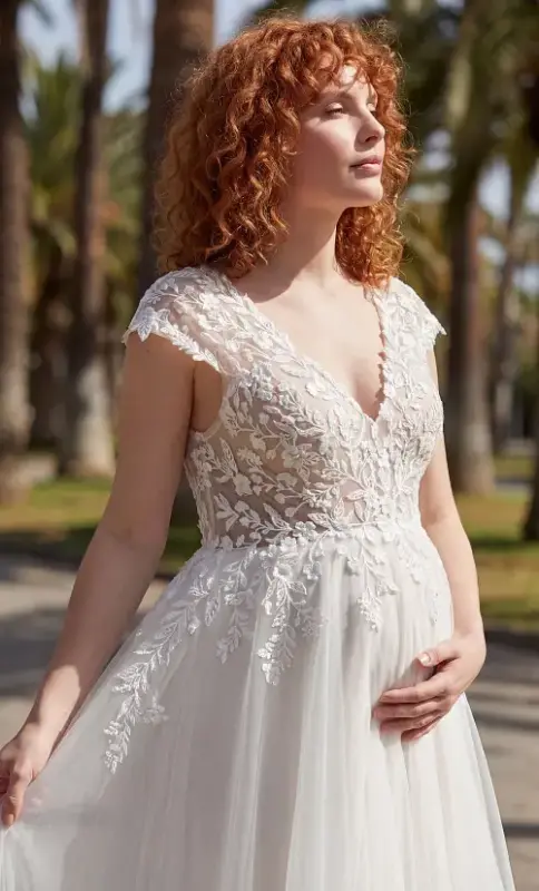 Schwangerschafts Brautkleid BS520 in Hamburg